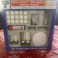 Sim-Pull Hangers Pins 40 Item Value Pack for Drywall Stainless Steel Hardware
