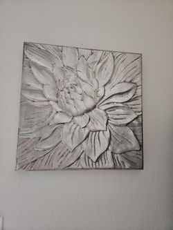 Beautiful silver decor flower