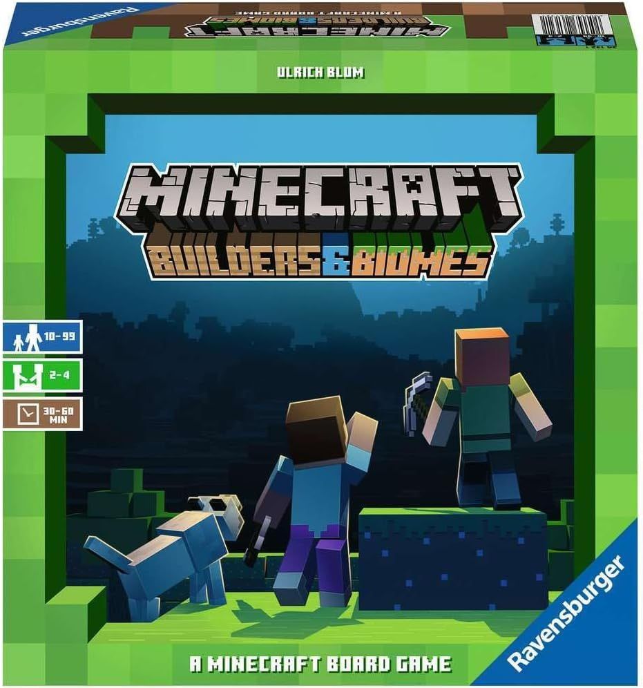 ► Minecraft Ravensburger: Builders & Biomes - Engaging Strategy Board Game Great Christmas Xmas Gift Enthusiasts