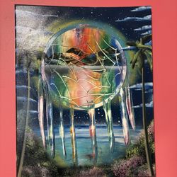 Dream Catcher Spray Paint Art Canvas 