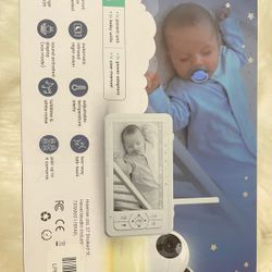 5 Inch HD Split Screen Baby Monitor, Babysense Video Monitor with Camera and Audio, Two HD Cameras with Remote PTZ, Night Light, 960ft Range, Two Way 