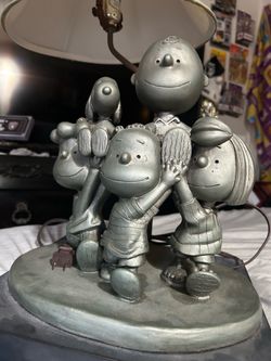 Rare Charlie Brown snoopy vintage lamp