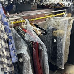 Two Sided Aluminum portable garment and coat rack 