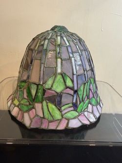 Tiffany Style Stained Glass Floral Lamp Shade 9”