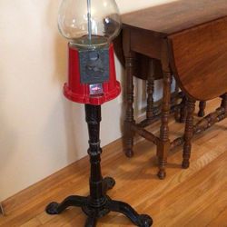 Vintage Gumball Machine With Stand