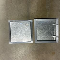 14x14 Plumbing Access Doors 2 Each Galvanized Front View And Back View