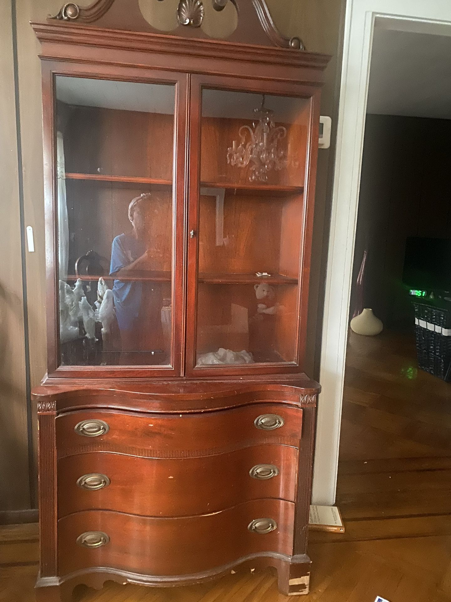 Vintage Mahogany China Cabinet