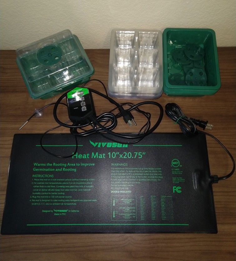 Vivosun Heat Mat u0026 Thermostat u0026 Seed Start Trays for Sale in Chandler, AZ -  OfferUp