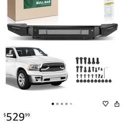 Dodge Ram Bull Bar Push Bar w/Skid Plate Light Mount Fit