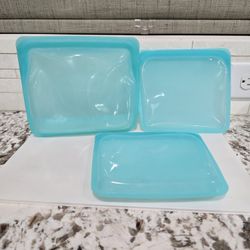 3 Stasher Reusable Silicone Food Storage Bags