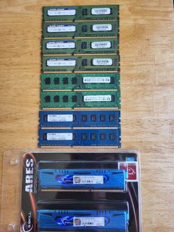 Desktop RAM Lot (32GB Total) - DDR3 DIMM PC Memory (G.Skill, Super Talent, Elpida)