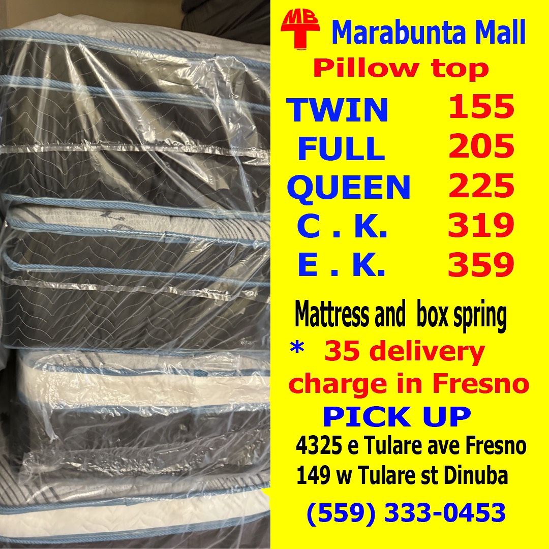 Twin Mattress Pillow Top Set