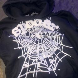 Black spider hoodie large