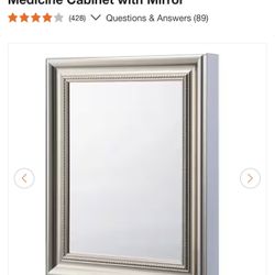 BRAND NEW IN BOX GLACOER BAY 30” X  24” Brush Nickel Med Cabinet… Retails For $161.00