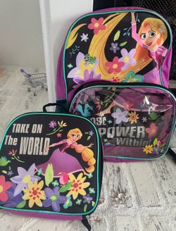 Disney Rapunzel school backpack/lunch bag