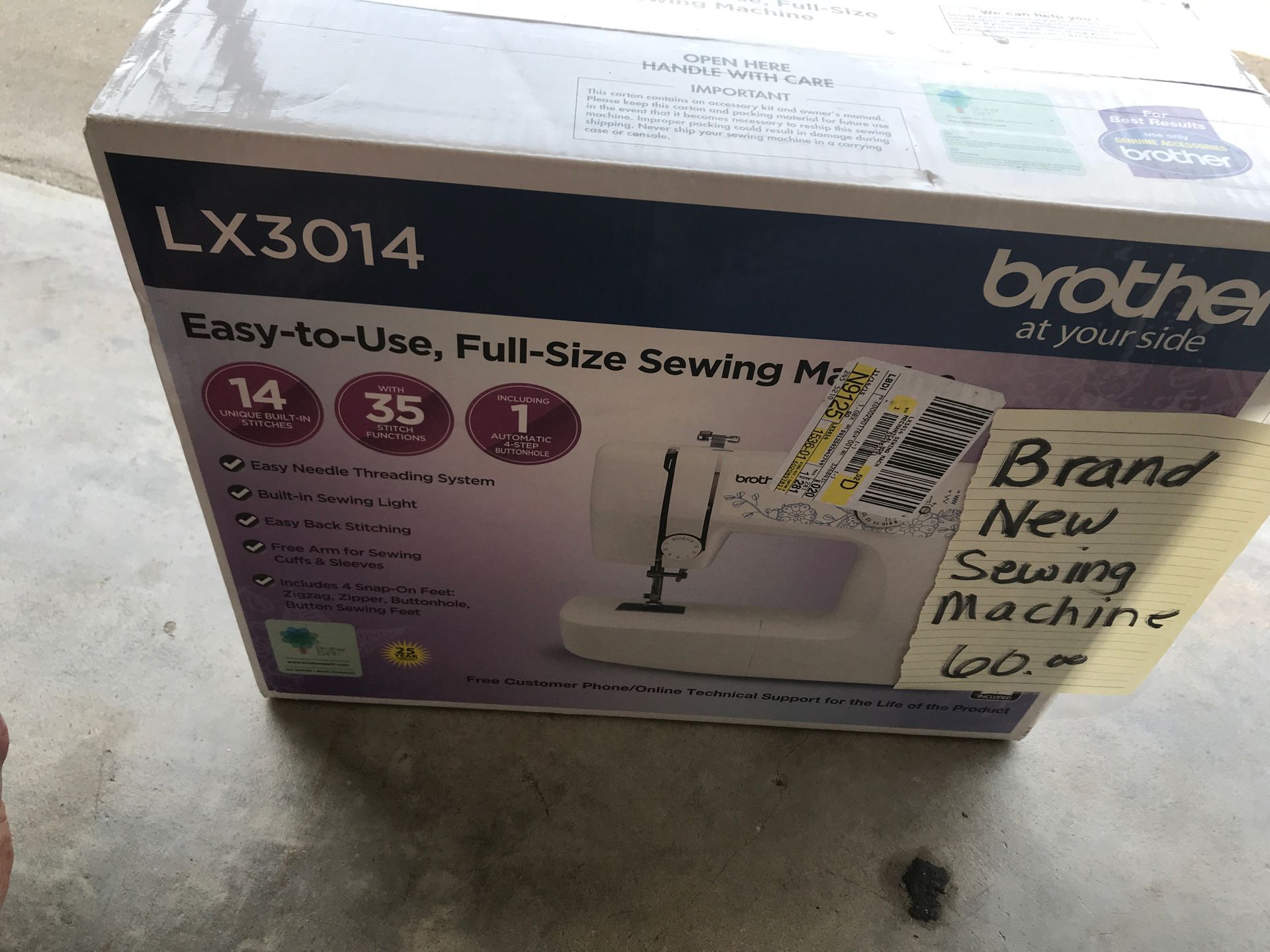 New unopened Brother sewing machine