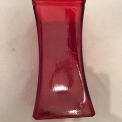 Fancy red flower vase