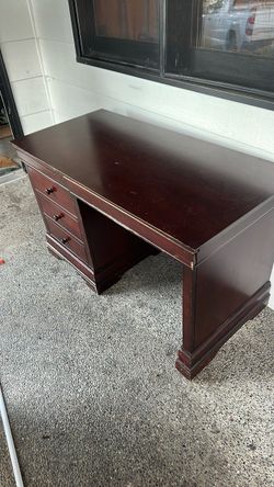 Solid wood desk -free