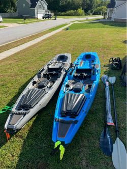 Two Bonafide SS127 Fishing Kayaks + Paddles & Gear Packages (Garage Kept)