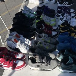 Jordan Shoes Bundle Deal 15 Pairs In Excellent Condition $220 For All Of Them Sizes 5.5y-6-7-8-9-10-11 Men Women And Kids