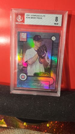 2001 Donruss Elite Mark Prior Extra Edition Rookie card, #248 BGS 8 Near Mint-MT  "Extra Edition" version is numbered 0503/1000