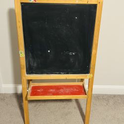 Kids Board( Black And Dry Erase) Dual sided With Free Chalks And Duster