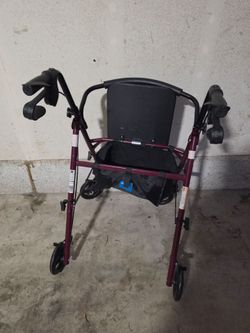 Folding Rollator Walker with Seat