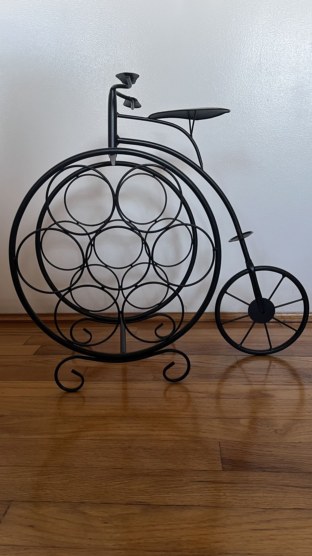 7-Bottle Brass Bike Wine Rack