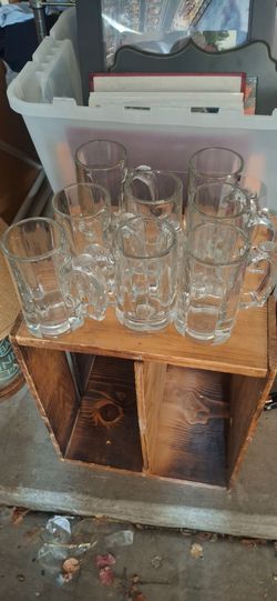 Set of Glass Beer Mugs