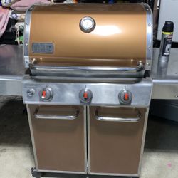 Weber Genesis Special Edition E-310 3 Burners Orange Red And Silver BBQ Propane Grill