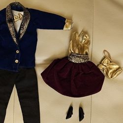 Coordinated Formal Wear for Barbie and Ken