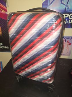 Small candy cane suitcase
