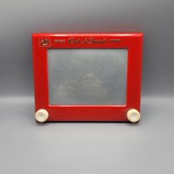 Vintage Original Ohio Art 505 Etch A Sketch Magic Screen Toy Red Working