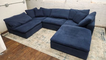 Bob's Navy Dream Sectional Sofa