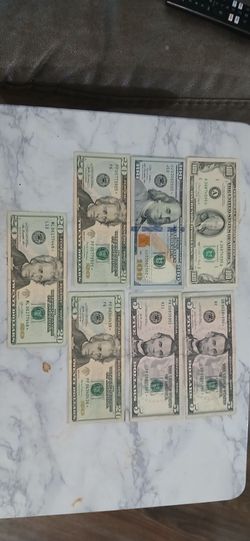USA currency with star notes