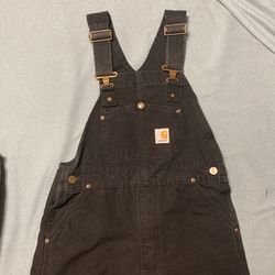 Boys Carhart insulated Bib Overalls Size large
