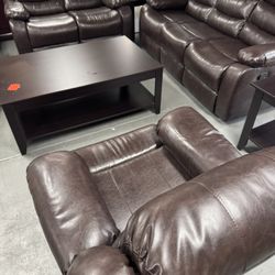 Leather Sofa Set 