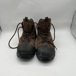 Wolverine Hudson Men's Leather Boots Size 11 Brown Steel Toe Work Hiking