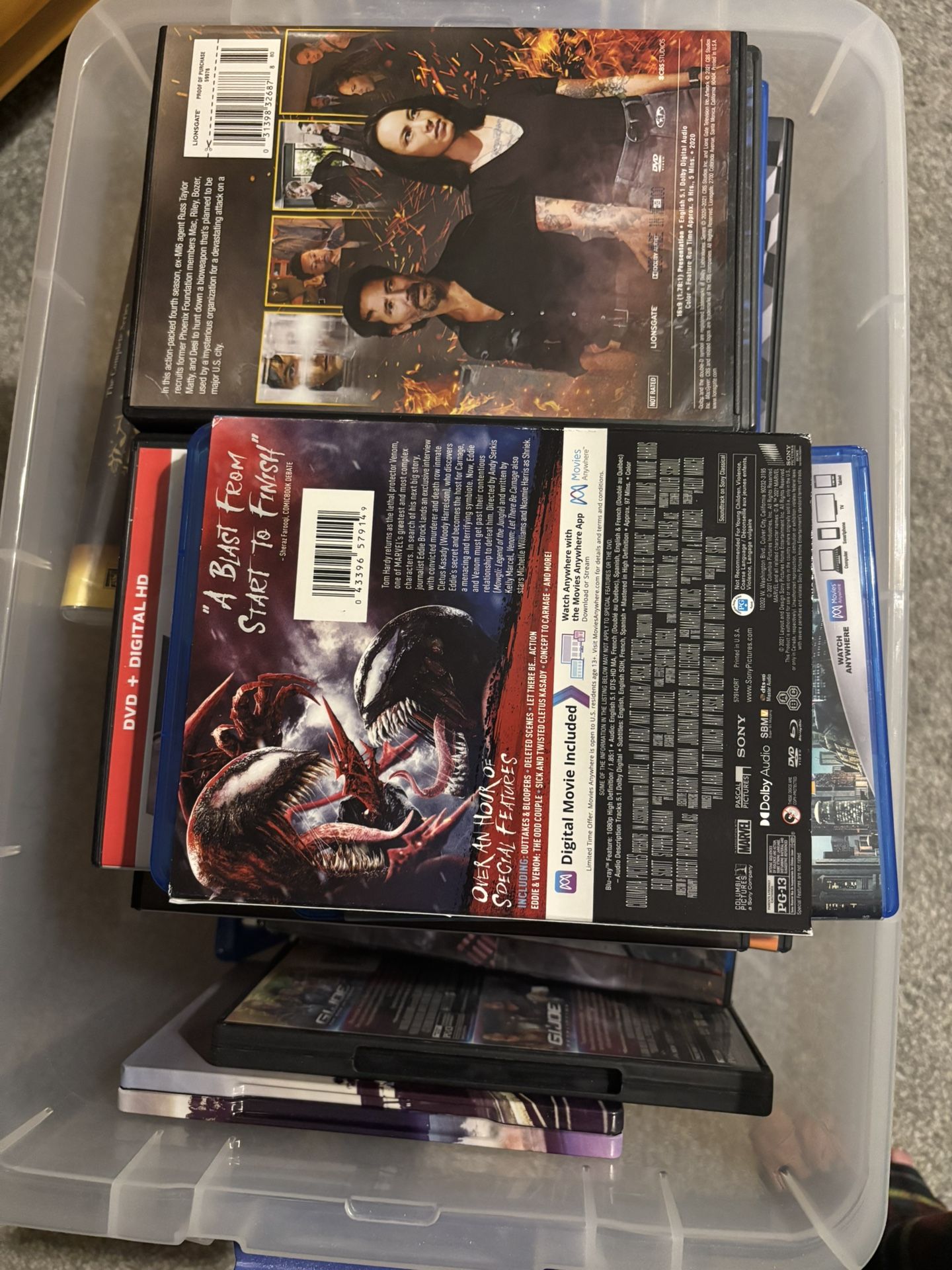 Container Of Dvd And Blu Ray
