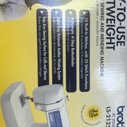 EASY-TO-USE  LIGHTWEIGHT  BASIC SEWING AND MENDING MACHINE  Máquina de coser y remendar básica  brother  at your side LS-2125i  10 BUILT-IN STITCHES  