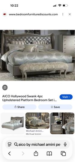 Michael Amini Hollywood Swank King size headboard w/frame.