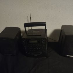 Vintage Sony Boombox Shelf Boombox Stereo System With Removable Speakers