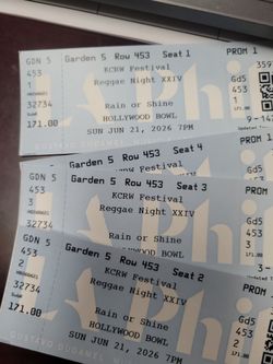 Garden Box Seats for Reggae Night Hollywood Bowl