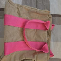 A New Day Tan And Pink Bag - REDUCED!!