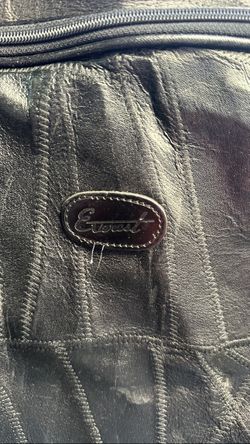 Everest Black Leather Garment Bag