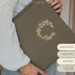 Premium Scrapbook |  Photo album with writing space |  100 pages for multiple photo sizes, 4x6, 5x7, 6x8, 8x10 |  Acid Free for Weddings |  Graduation