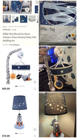 Lambs & Ivy Milky Way Space Galaxy Nursery Set