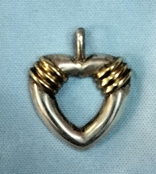 18k Gold & .925 Silver Vintage Tiffany & Co Heart