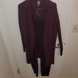 New Women's XL Pant & Matching Cardigan