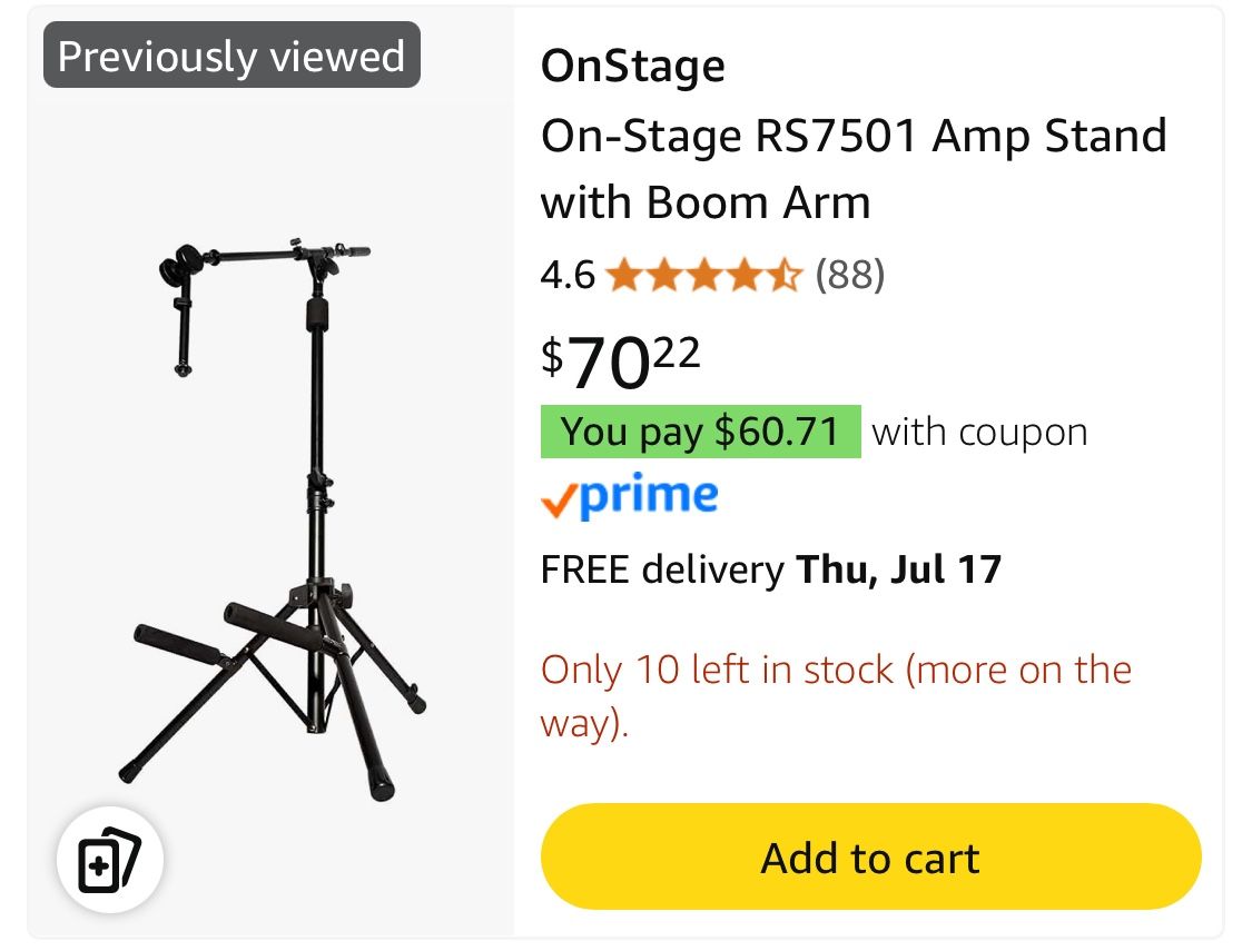 One Stage Stand Amp